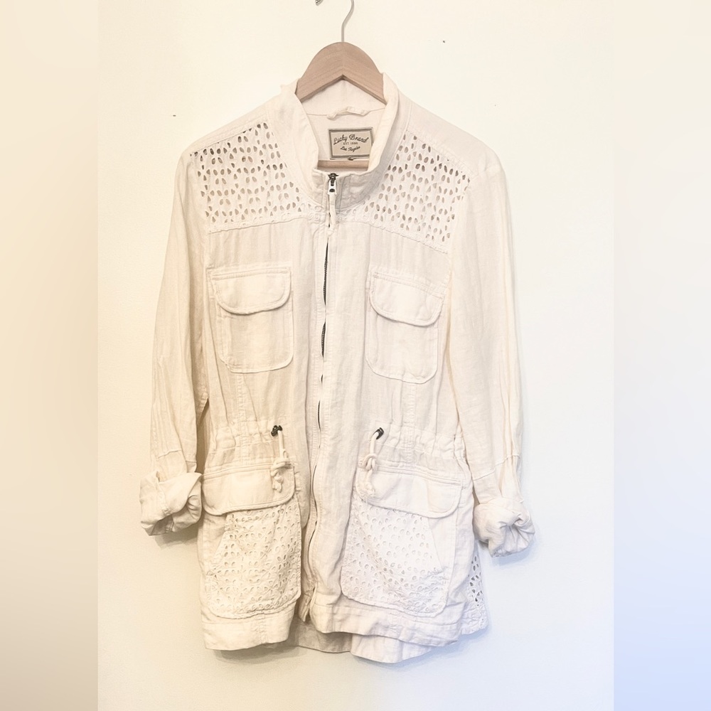 Lucky Brand Safari Cargo Jacket Sz Large